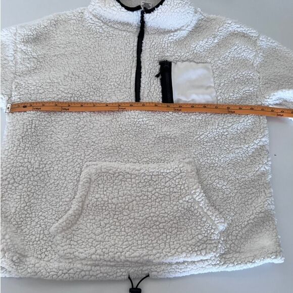 Planet Gold White/Black Half Zip Up Pull Over Fleece Jacket- XL - Picture 7 of 8